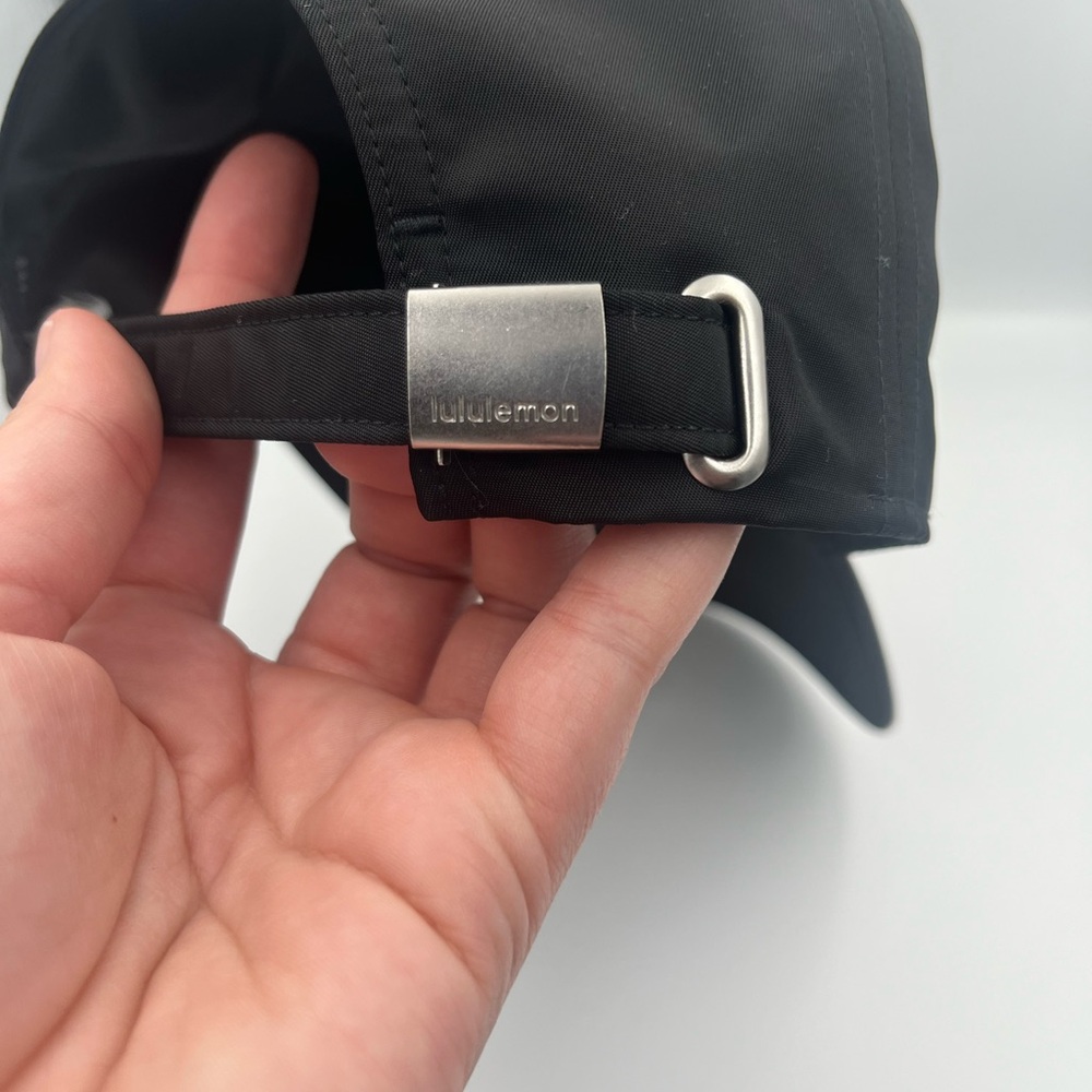 Lululemon Black Adjustable Baseball Cap Hat Metal Buckle - Picture 8 of 8